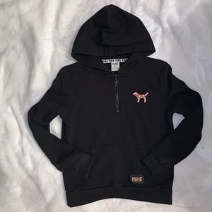 Pink 1/4 zip sweatshirt